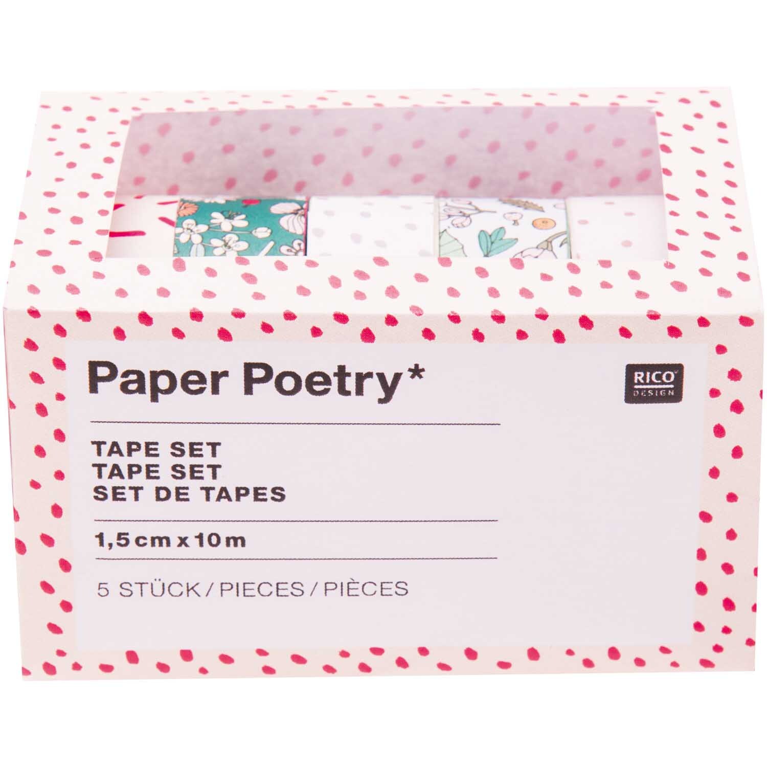 Paper Poetry Tape Set Hygge Flowers 5teilig