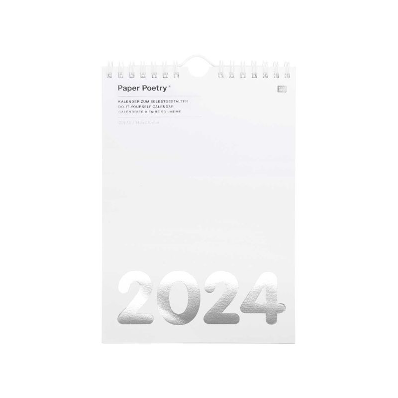 Paper Poetry Kalender 2024 weiß DIN A5
