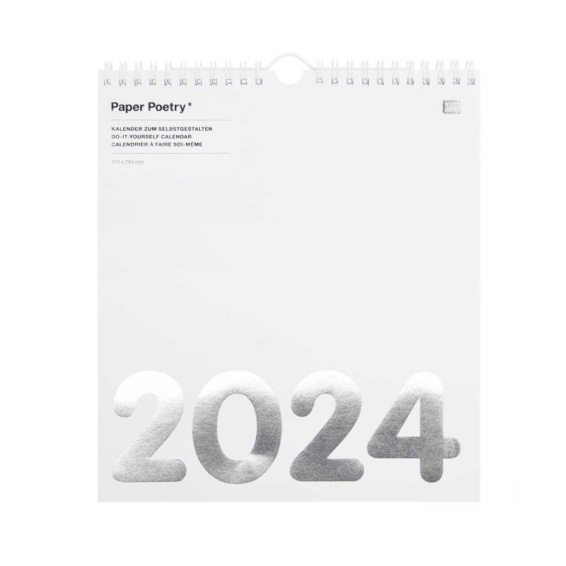 Paper Poetry Kalender 2024 weiß 21,5x24cm