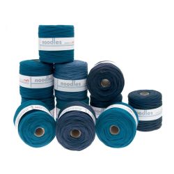 noodles Textilgarn Blautöne ca. 500-700g