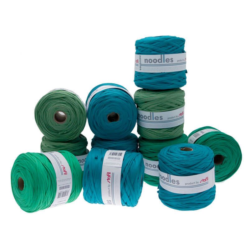 noodles Textilgarn Grüntöne ca. 500-700g