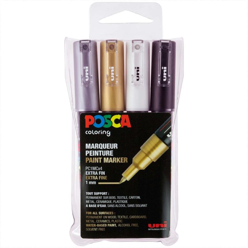 uni POSCA-Marker PC-1MC 0,7-1mm 4 Stück