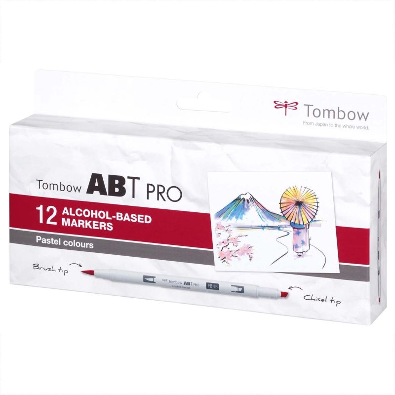 Tombow ABT PRO Pastell Colours Alkoholbasierte Marker 12teilig