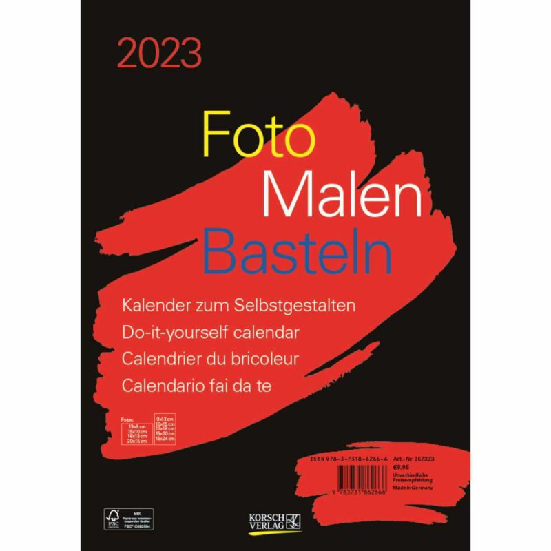 Korsch Verlag Kalender 2023 schwarz DIN A4