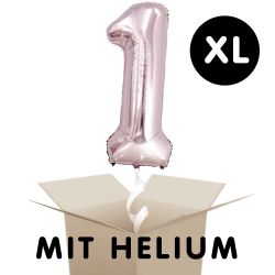 YEY! Let's Party Folienballon mit Helium Zahl rosa 86cm
