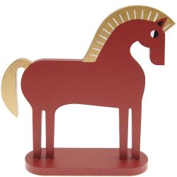 Rico Design Deko-Figur Holz-Pferd rot 20x5x19,6cm