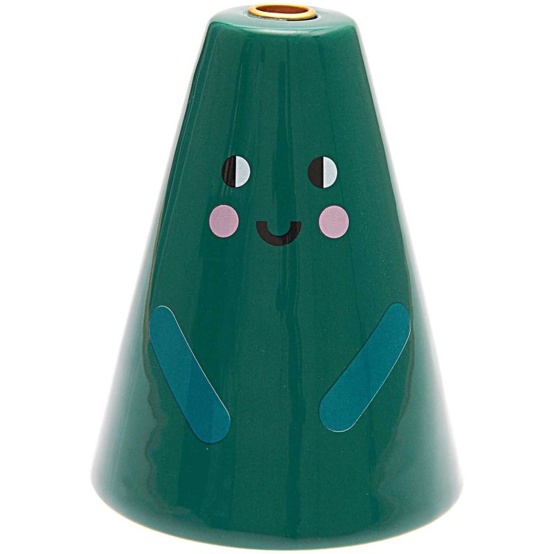 Ohhh! Lovely! Keramik-Kerzenhalter Tanne "Merry Christmas" grün 9x11,5cm