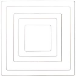 Rico Design Metallring Quadrat weiß