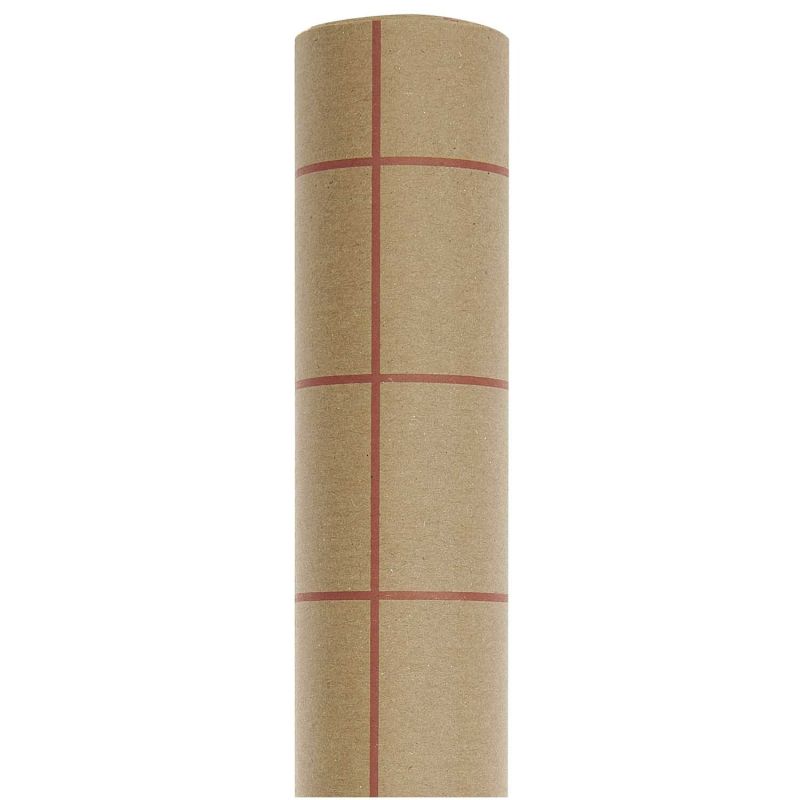 Paper Poetry Geschenkpapier Raster Kraftpapier rot 70cm 2m 70g/m²
