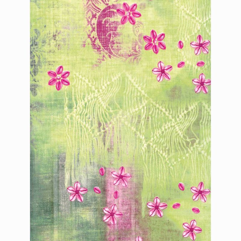 décopatch Papier Muster rosa-grün 3 Bogen