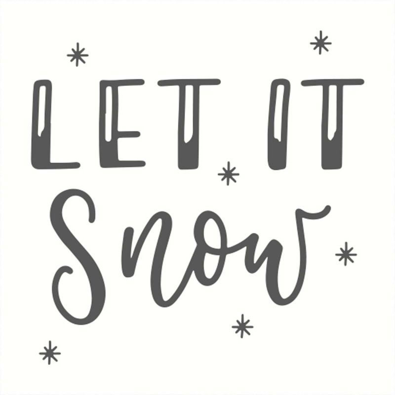 May&Berry Stempel Let it snow weiß 45x45mm