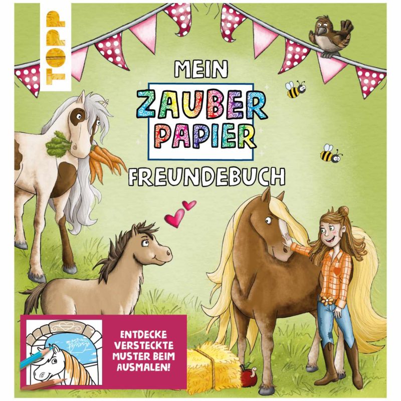 TOPP Zauberpapier Freundebuch Pferde