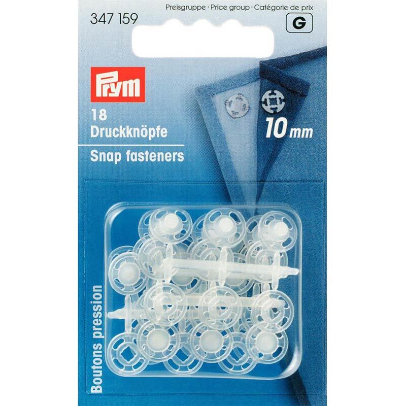 10s 10 piezas de plástico transparente annähdruckknöpfe DTR 20mm 0,38 €/unidad 