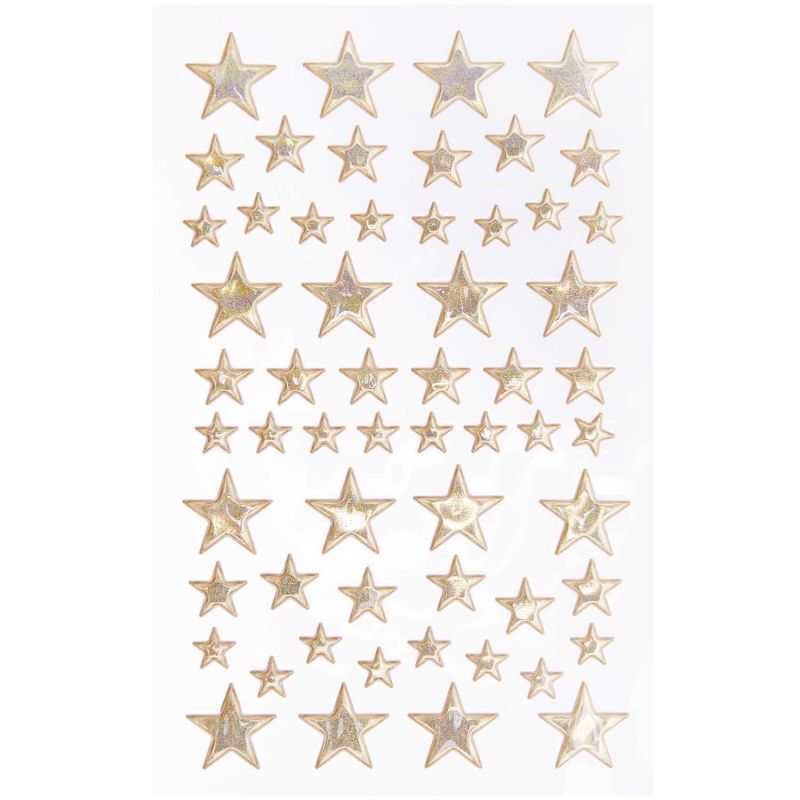 Paper Poetry Puffy-Sticker Sterne gold 58 Stück
