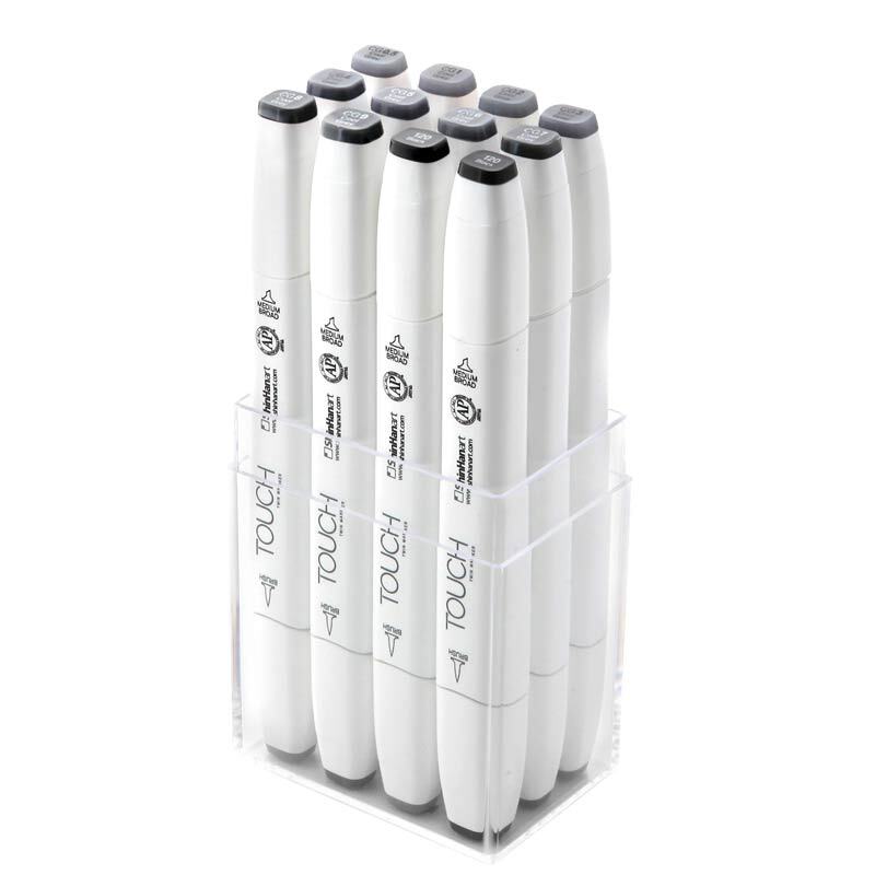 TOUCH Twin Brush Marker Cool Grey 12teilig