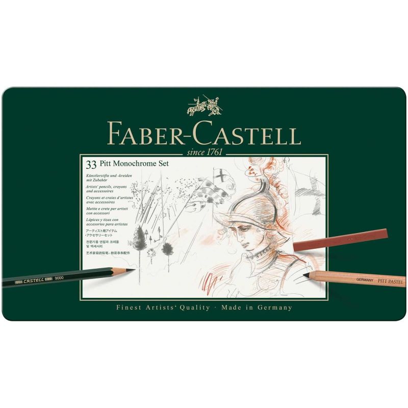 Faber Castell Pitt Monochrome Zeichenset 33teilig
