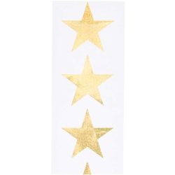 Paper Poetry Sticker Sterne gold-holographisch 5cm 120 Stück auf der Rolle Hot Foil