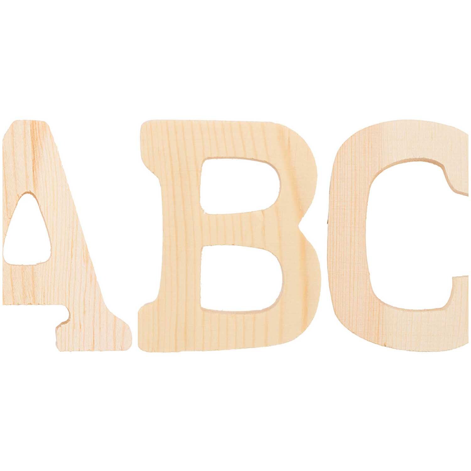 SES 14527 Holzbuchstaben gestalten 4x ABC Deko Buchstaben Holz lernen Basteln 