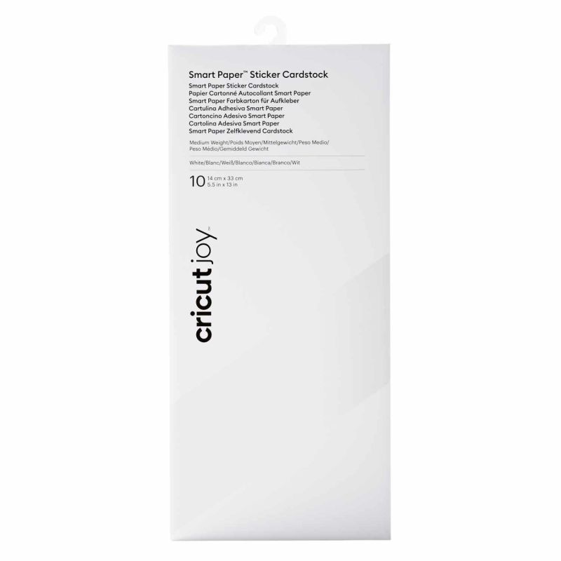 Cricut Joy Smart Sticker Cardstock weiß 14x33cm 10 Stück