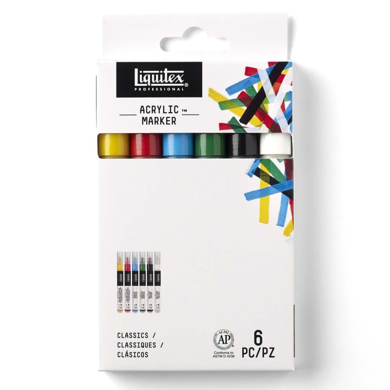 Liquitex Paint Acryl Marker Set fein 6 Stück