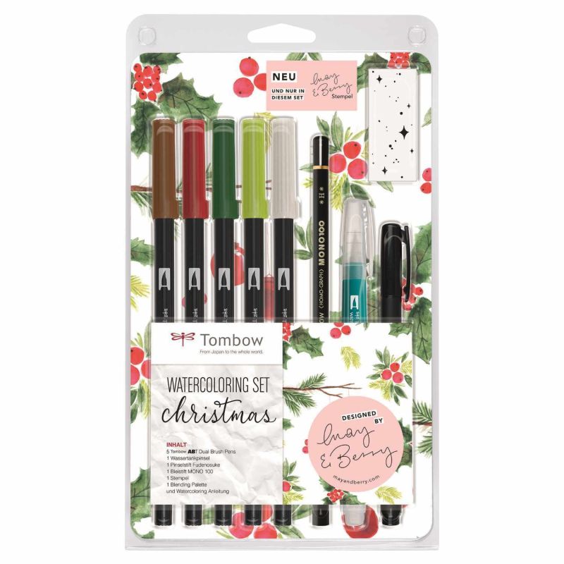 Tombow Watercoloring Set Christmas by May & Berry