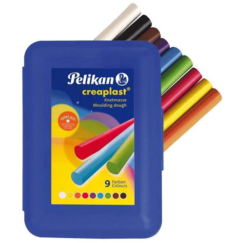 Pelikan Creaplast Knete blaue Box 14 Stangen in 9 Farben