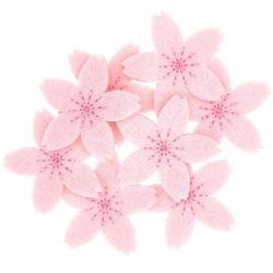 Ohhh! Lovely! Filzstreu Kirschblüten rosa-pink 35x35mm 8 Stück