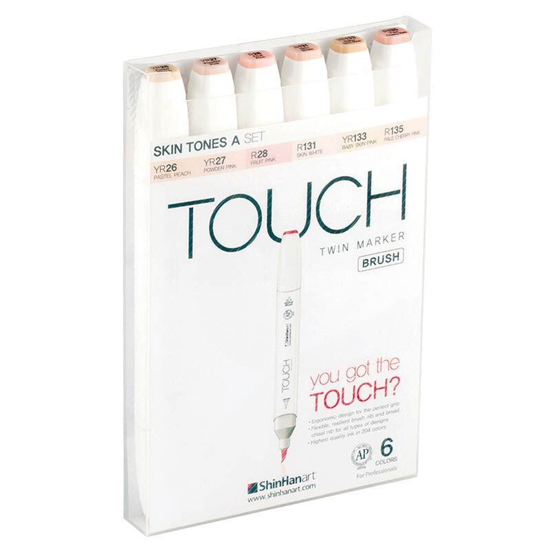 TOUCH Twin Brush Marker Skin Tones 6teilig