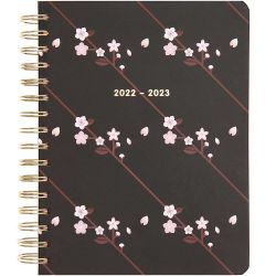 Paper Poetry Agenda 2022-2023 Kirschblüten schwarz 2,5x16,5x22cm