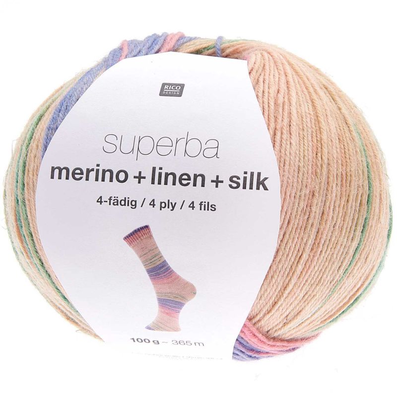 Rico Design Superba Merino + Linen + Silk 4fädig 100g 365m