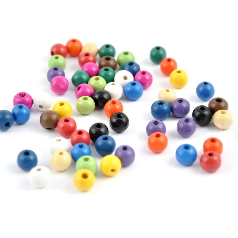 Verschiedene Größen Perlen Holzperlenmix mit Kordel **  Holzperlen 