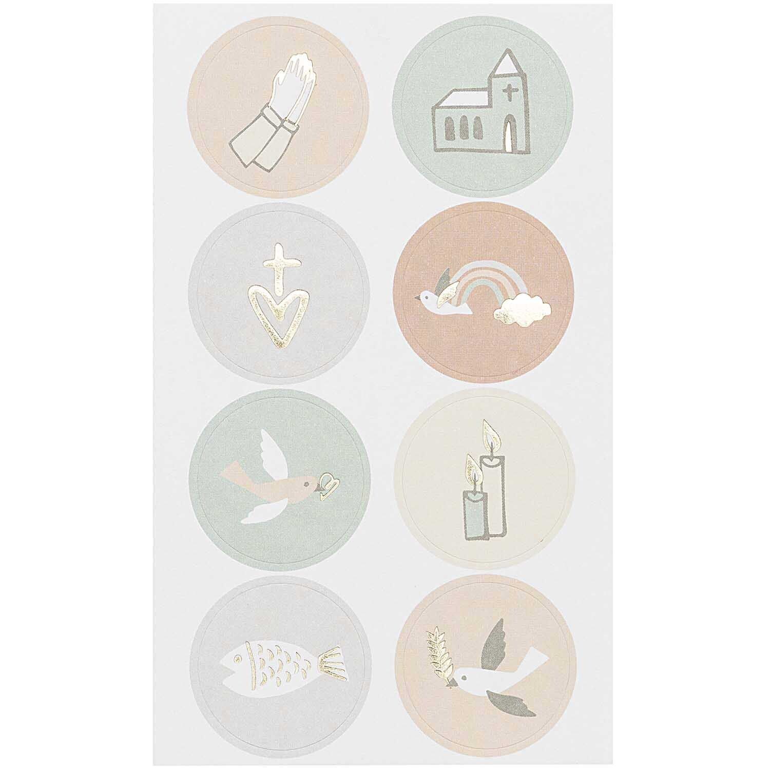 Hobby Design Konfirmations-Sticker – Aufkleber-Bogen Ca. 17x15,5 Cm, Zum Dekorieren & Basteln