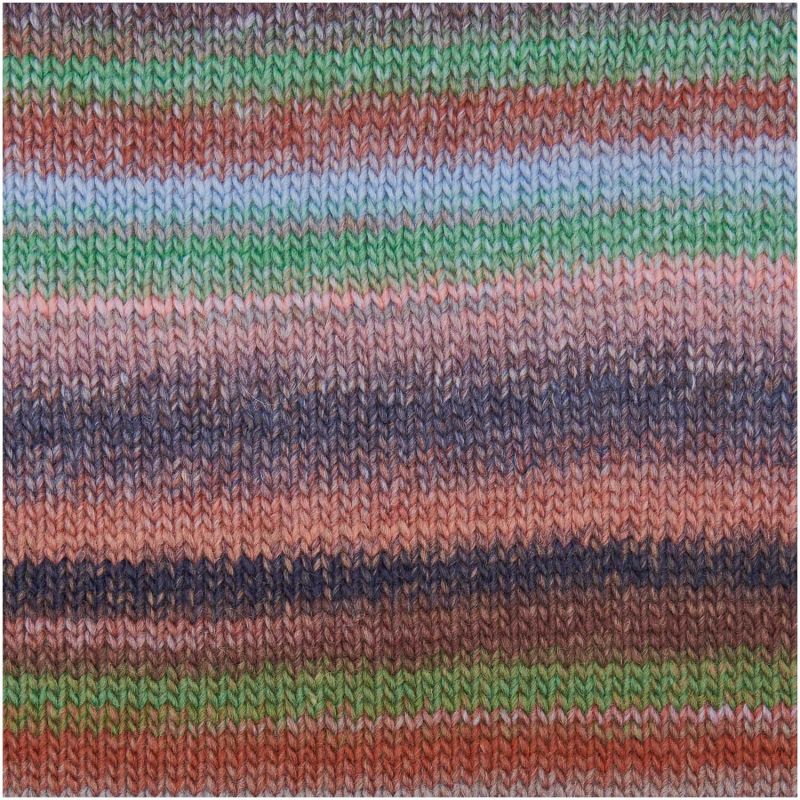 Rico Creative Melange Chunky wol naalddikte 6 - 7 mm met kleurverloop (064 geel petrol, basisprijs: € 9,00 / 100g